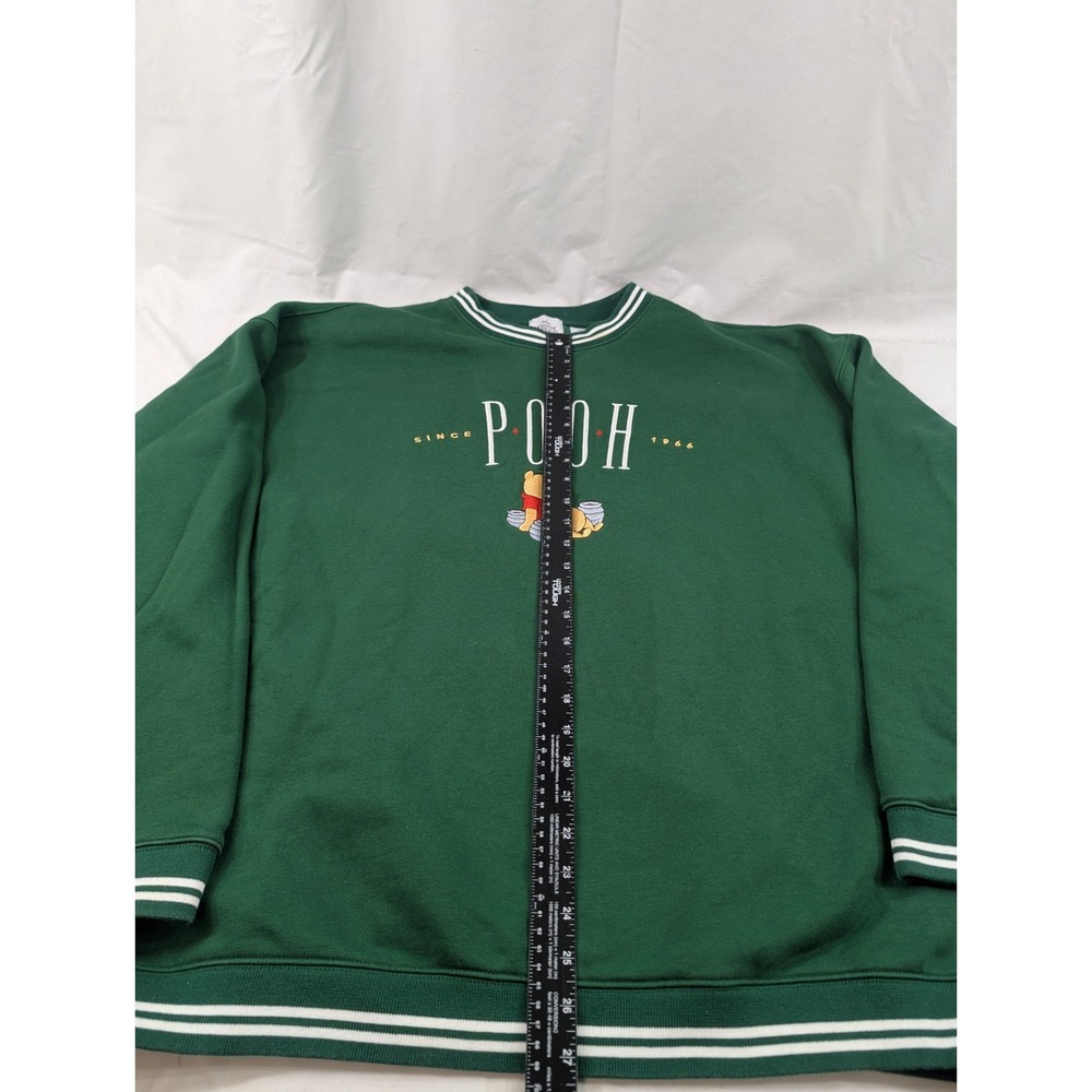 Winnie the Pooh Pullover Sweatshirt Crewneck Size XXL  Disney Green Perfect Con. - Picture 6 of 9
